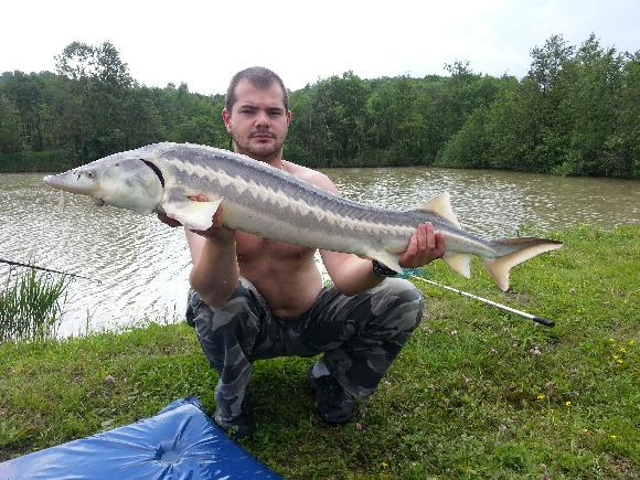 Tomíno a jeho Jeseter ruský 118cm rybník Šemberk